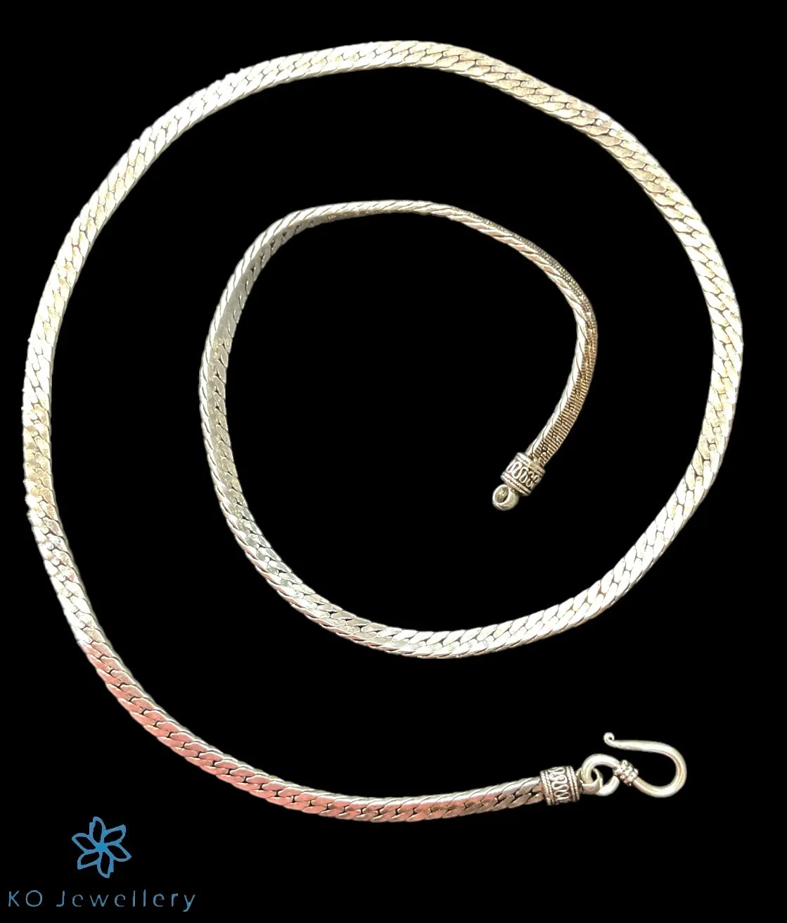 The Asav Strong Silver Flat Chain