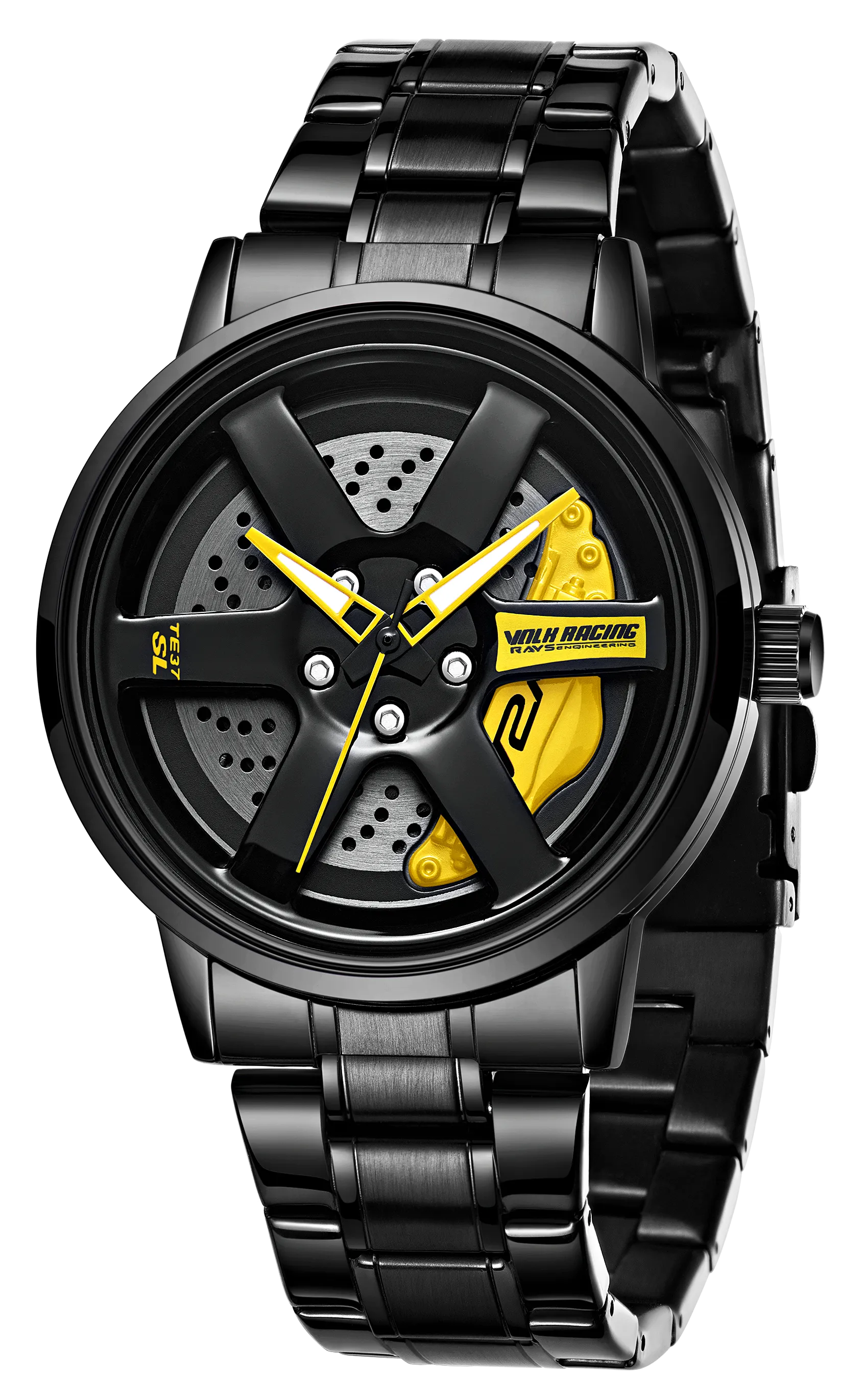 V2A Vortex Wheel Rolling Series Men’s Analog Watch Open Dial Watch – Car Wheel-Inspired Design, Hollow Out Elegance Casual Watch for Men | Gift for Men