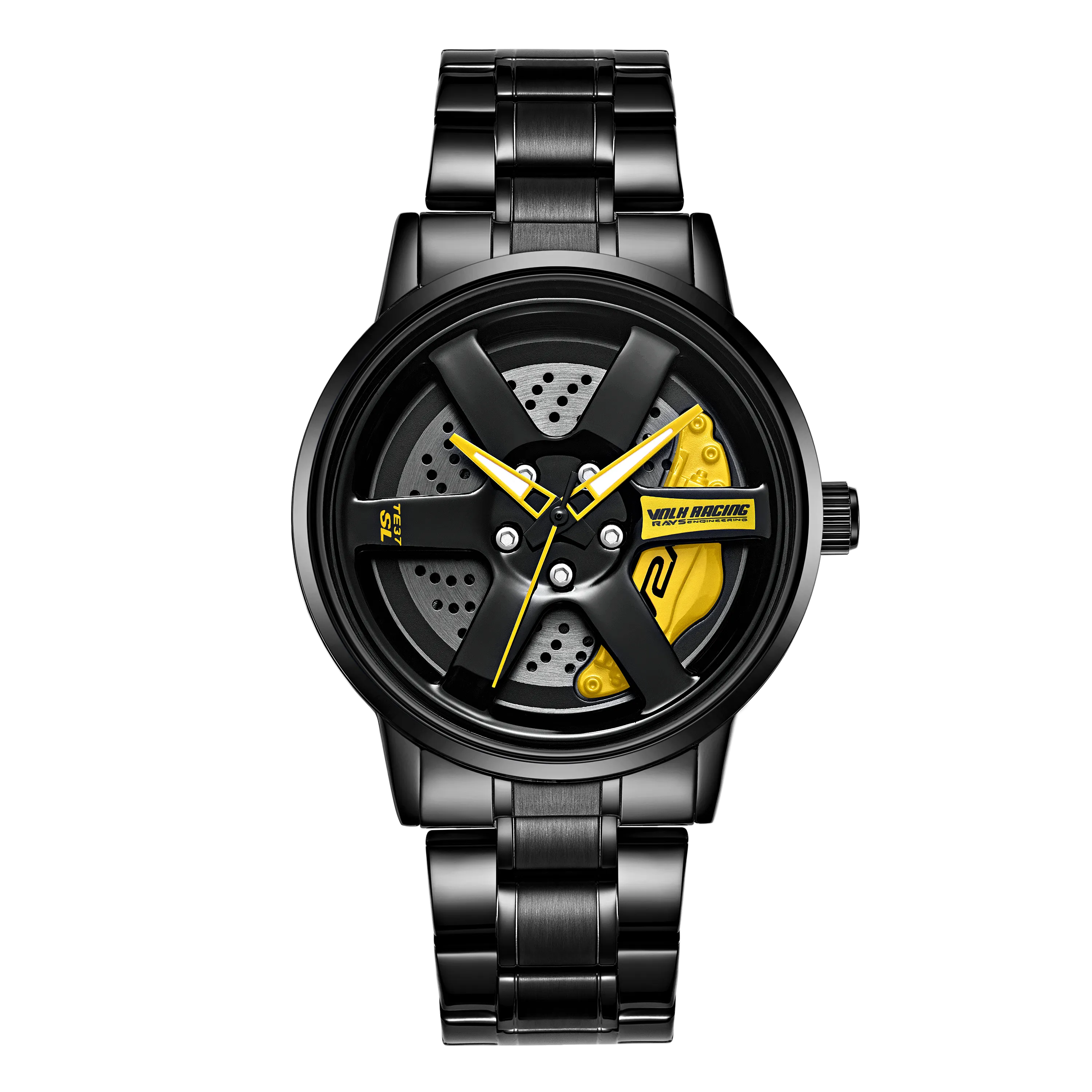 V2A Vortex Wheel Rolling Series Men’s Analog Watch Open Dial Watch – Car Wheel-Inspired Design, Hollow Out Elegance Casual Watch for Men | Gift for Men