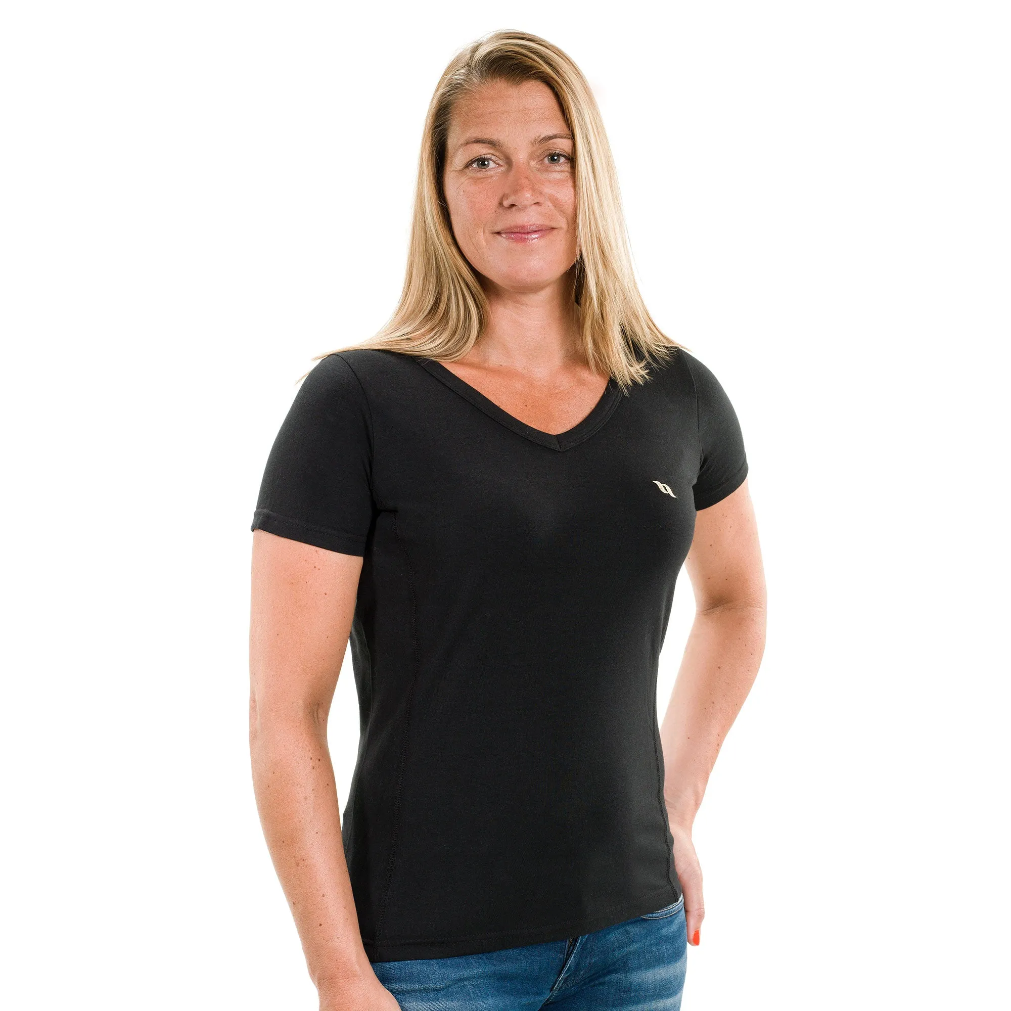 Womens V-Neck Short Sleeve Shirt