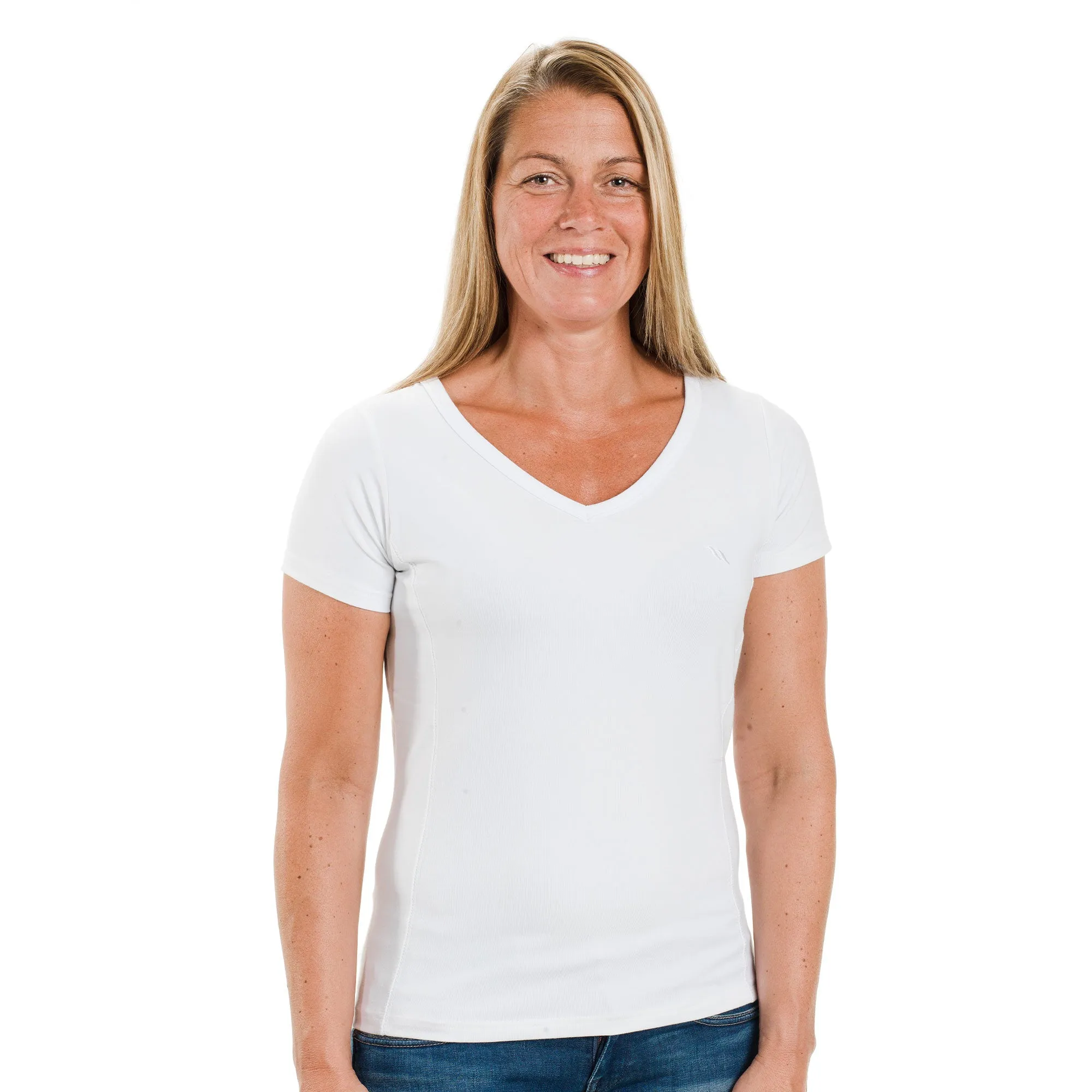 Womens V-Neck Short Sleeve Shirt